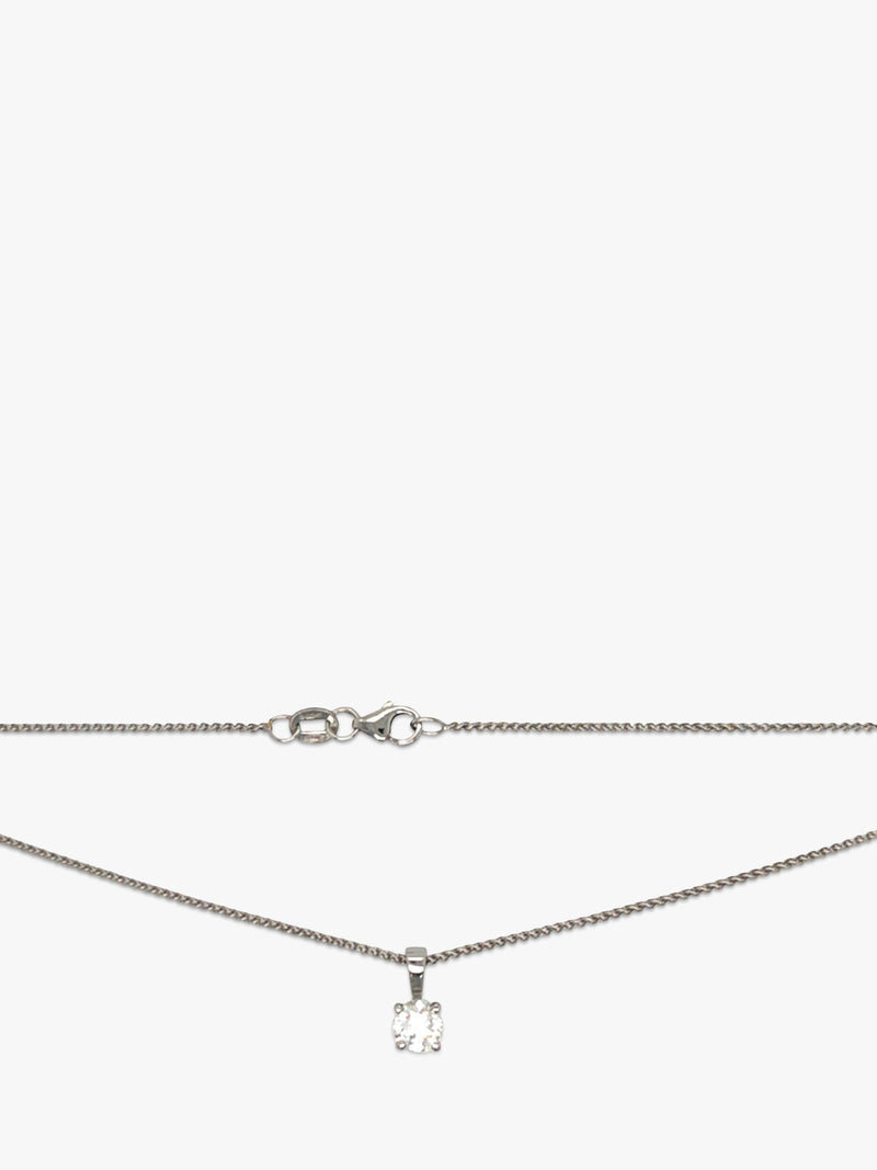 Vintage Fine Jewellery 18ct white gold diamond pendant 0.50ct - British product