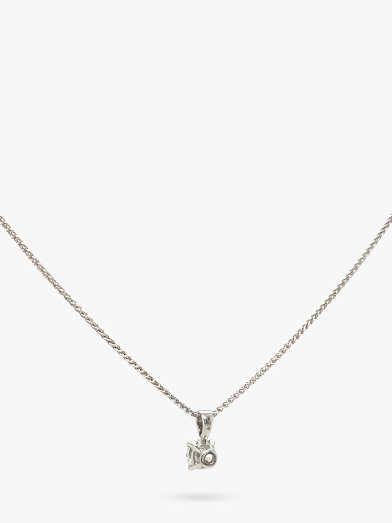 Vintage Fine Jewellery 18ct white gold diamond pendant 0.50ct - British product