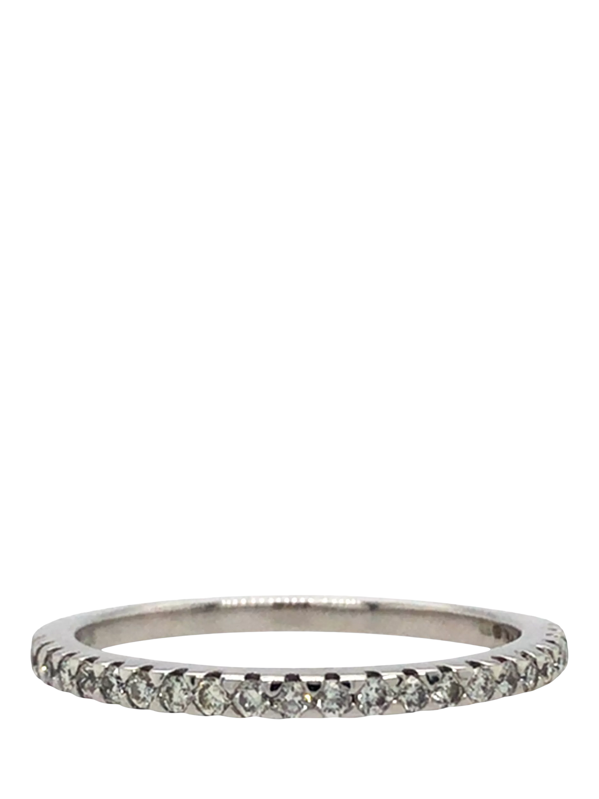 Vintage Fine Jewellery 18ct white gold 21-stone diamond ring, imported from the UK
