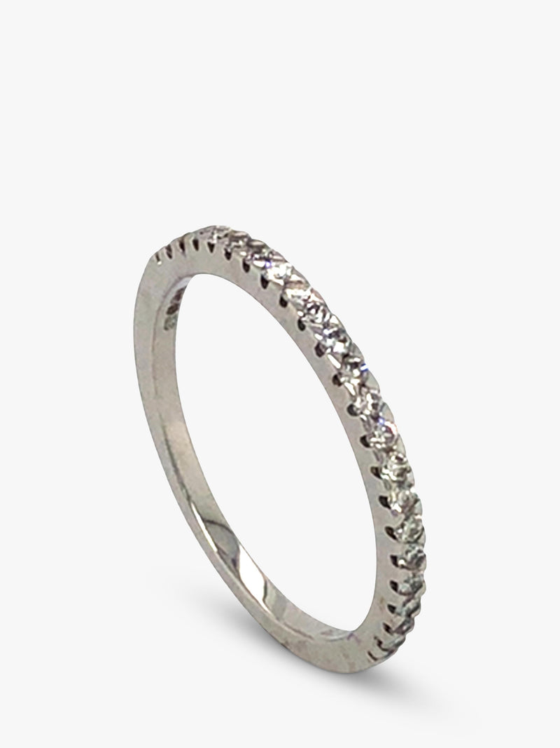 Vintage Fine Jewellery 18ct white gold 21-stone diamond ring, imported from the UK