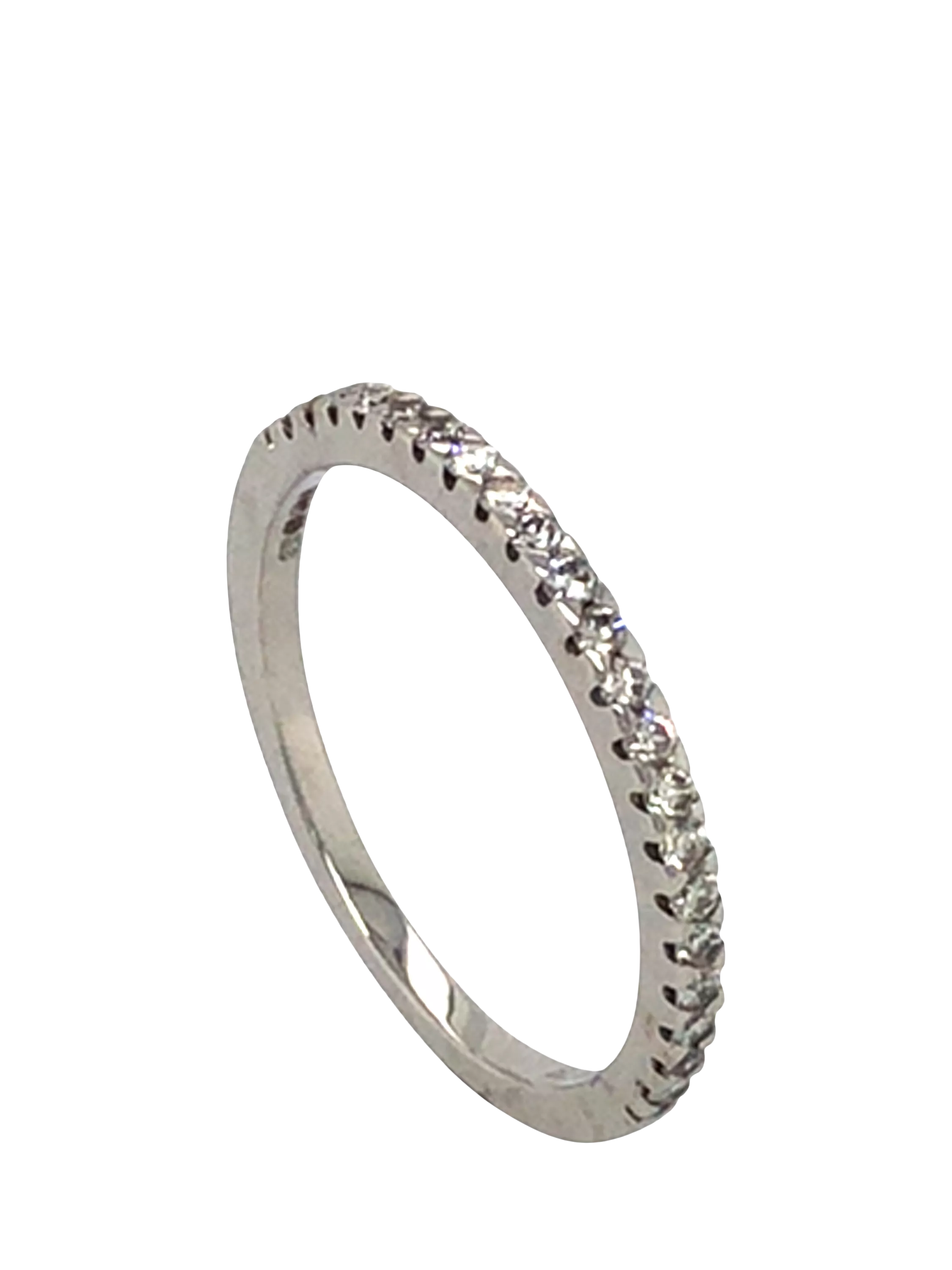 Vintage Fine Jewellery 18ct white gold 21-stone diamond ring, imported from the UK