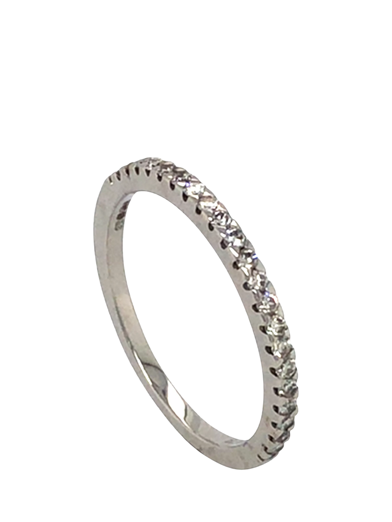 Vintage Fine Jewellery 18ct white gold 21-stone diamond ring, imported from the UK