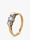 Vintage Fine Jewellery pre-loved 18ct gold diamond ring size P - British product