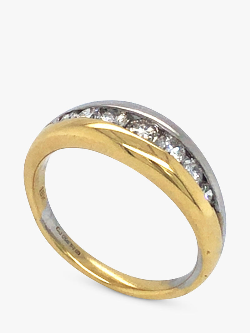 Vintage Fine Jewellery graduated diamond ring 0.50ct UK N - British product