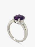 Vintage Fine Jewellery 9ct white gold amethyst ring, UK version