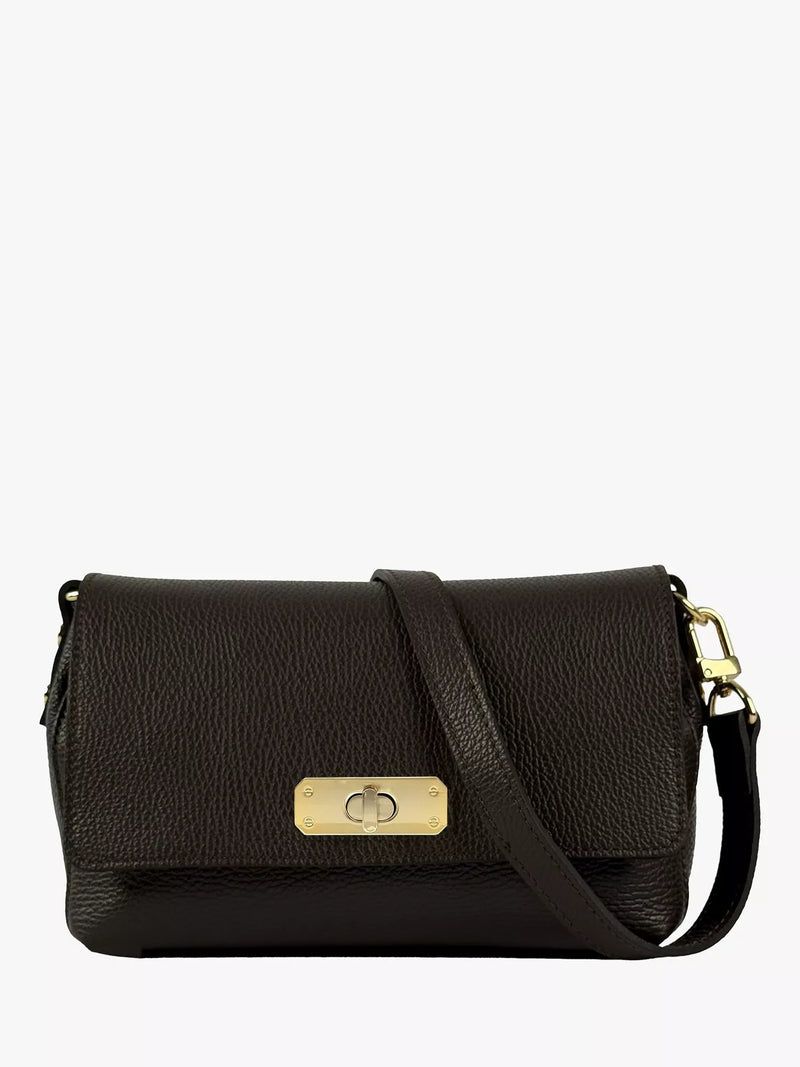 Apatchy London The Maisie Midi Leather Crossbody Bag