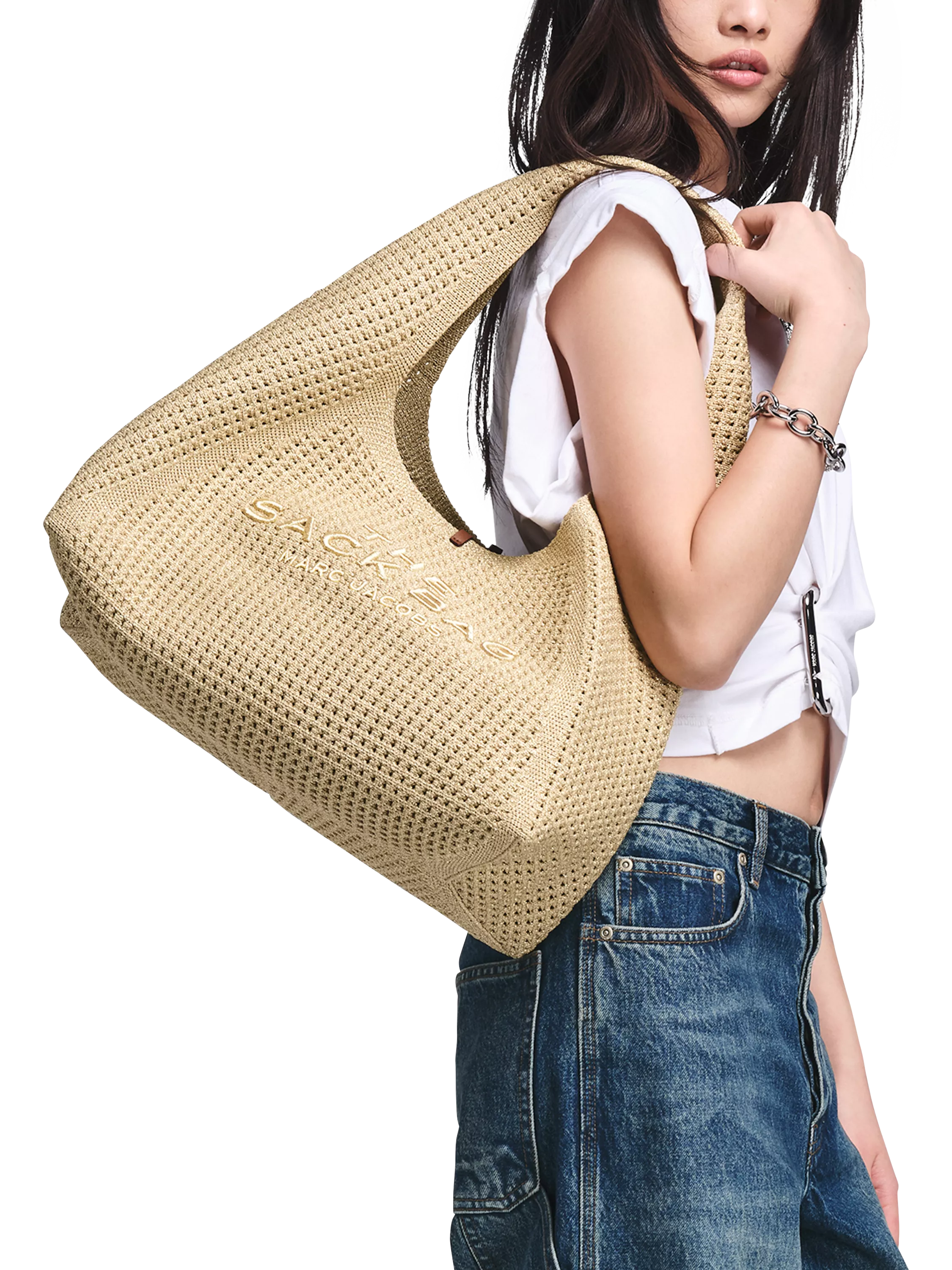 Marc Jacobs Sack Shoulder Bag in Champagne colour, UK version