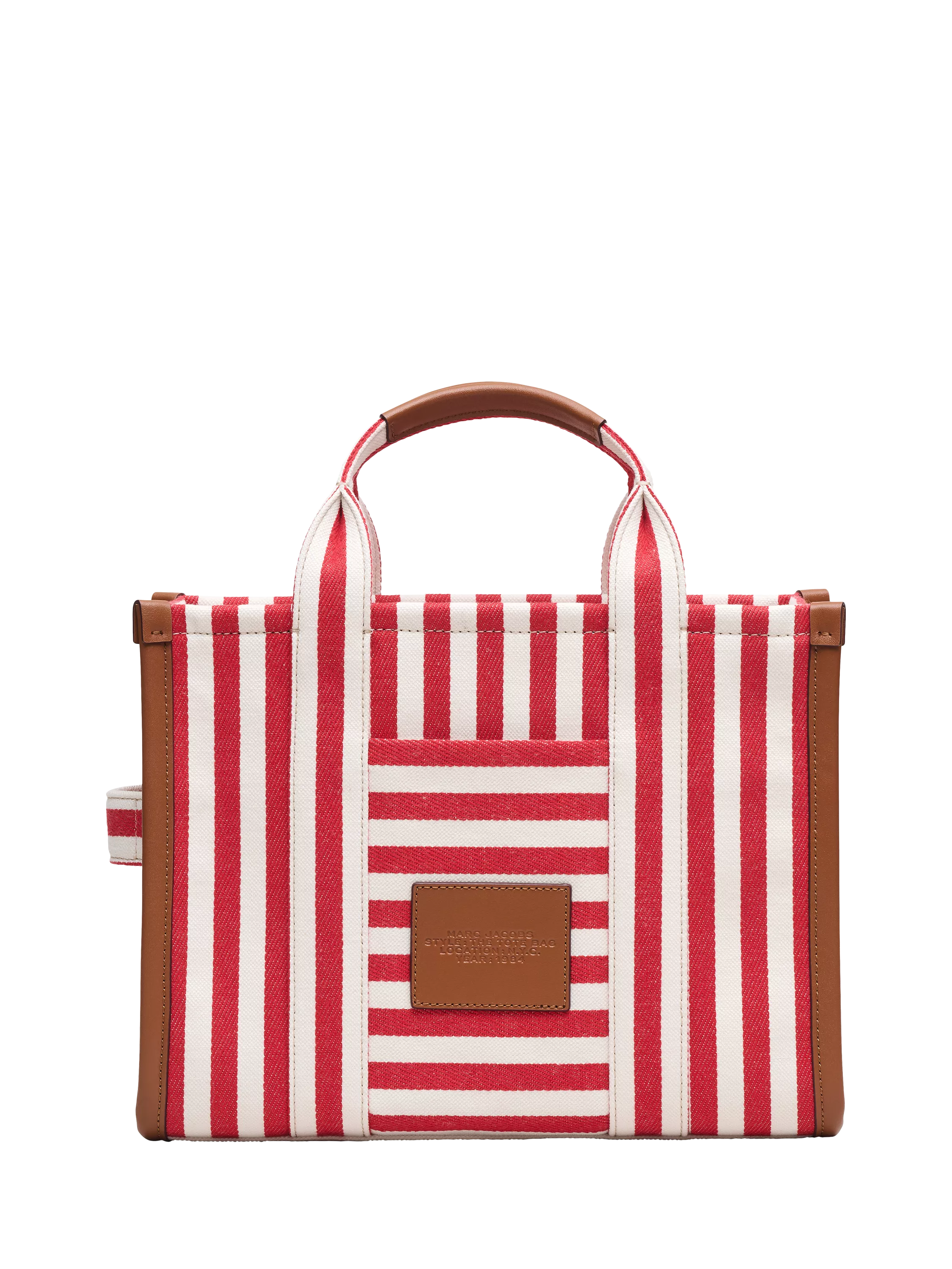 Marc Jacobs tote bag in True Red Multi stripe, imported from the UK
