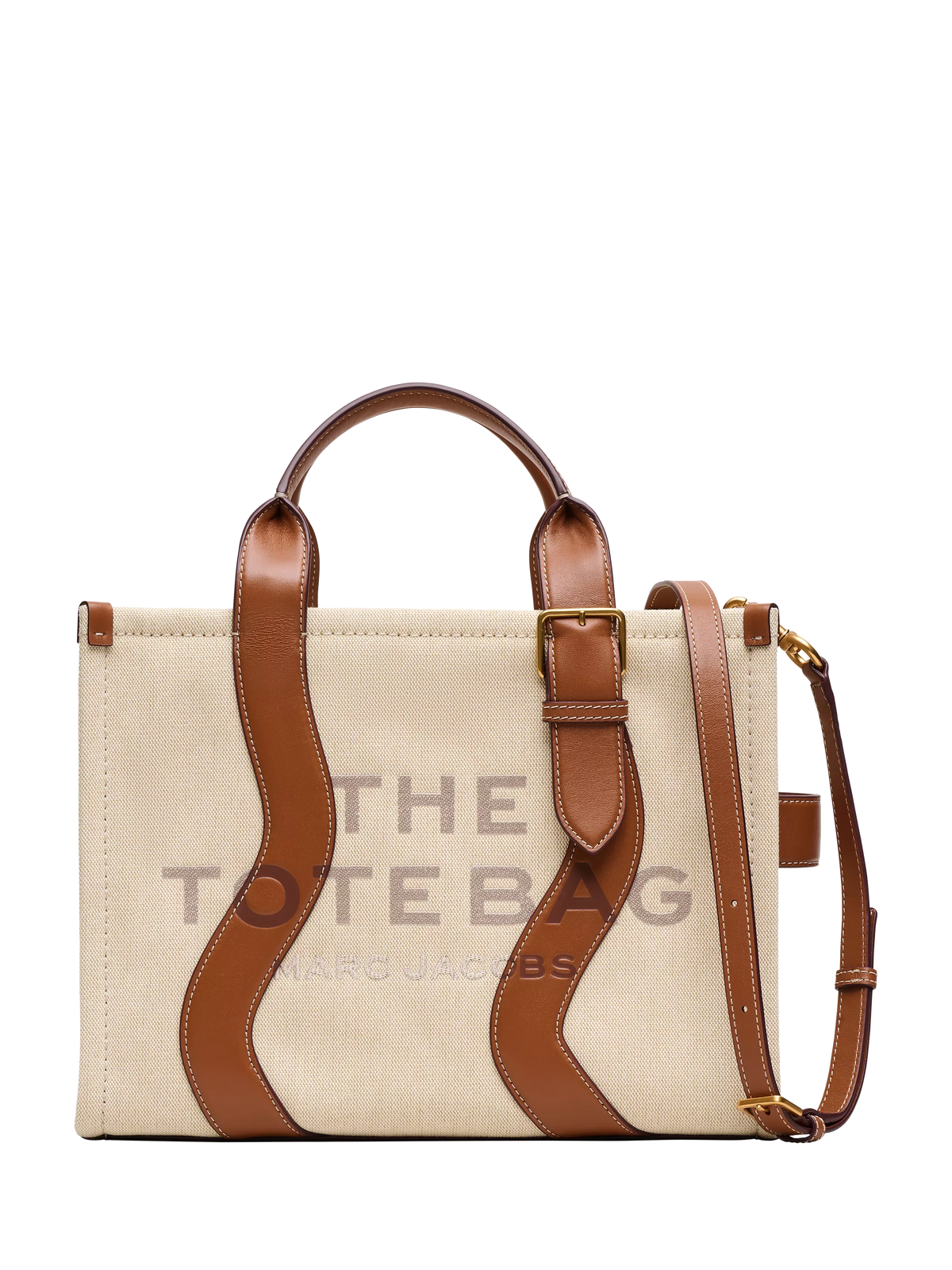 Marc Jacobs medium wavy tote bag in beige and argan oil, UK version
