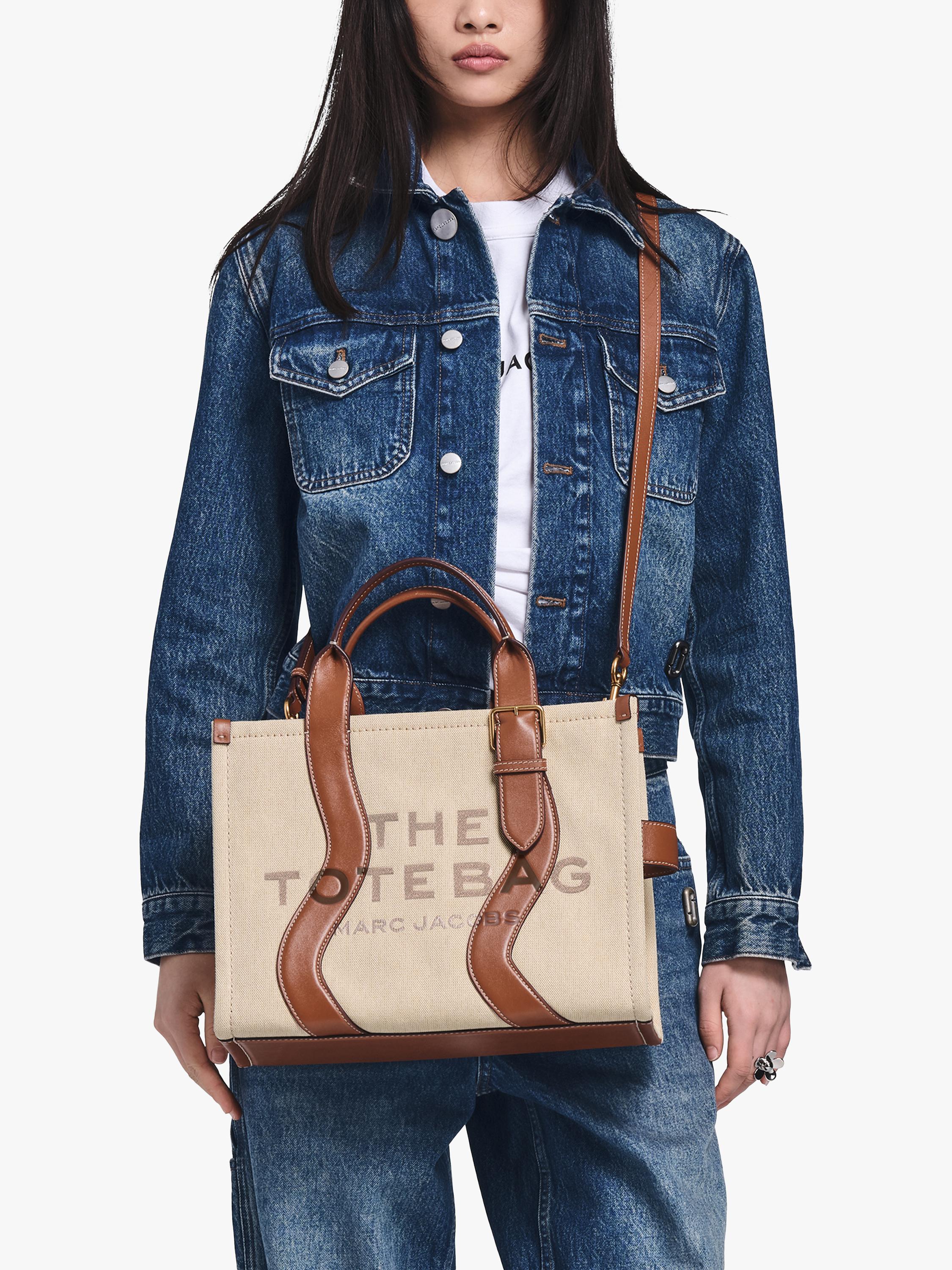 Marc Jacobs medium wavy tote bag in beige and argan oil, UK version