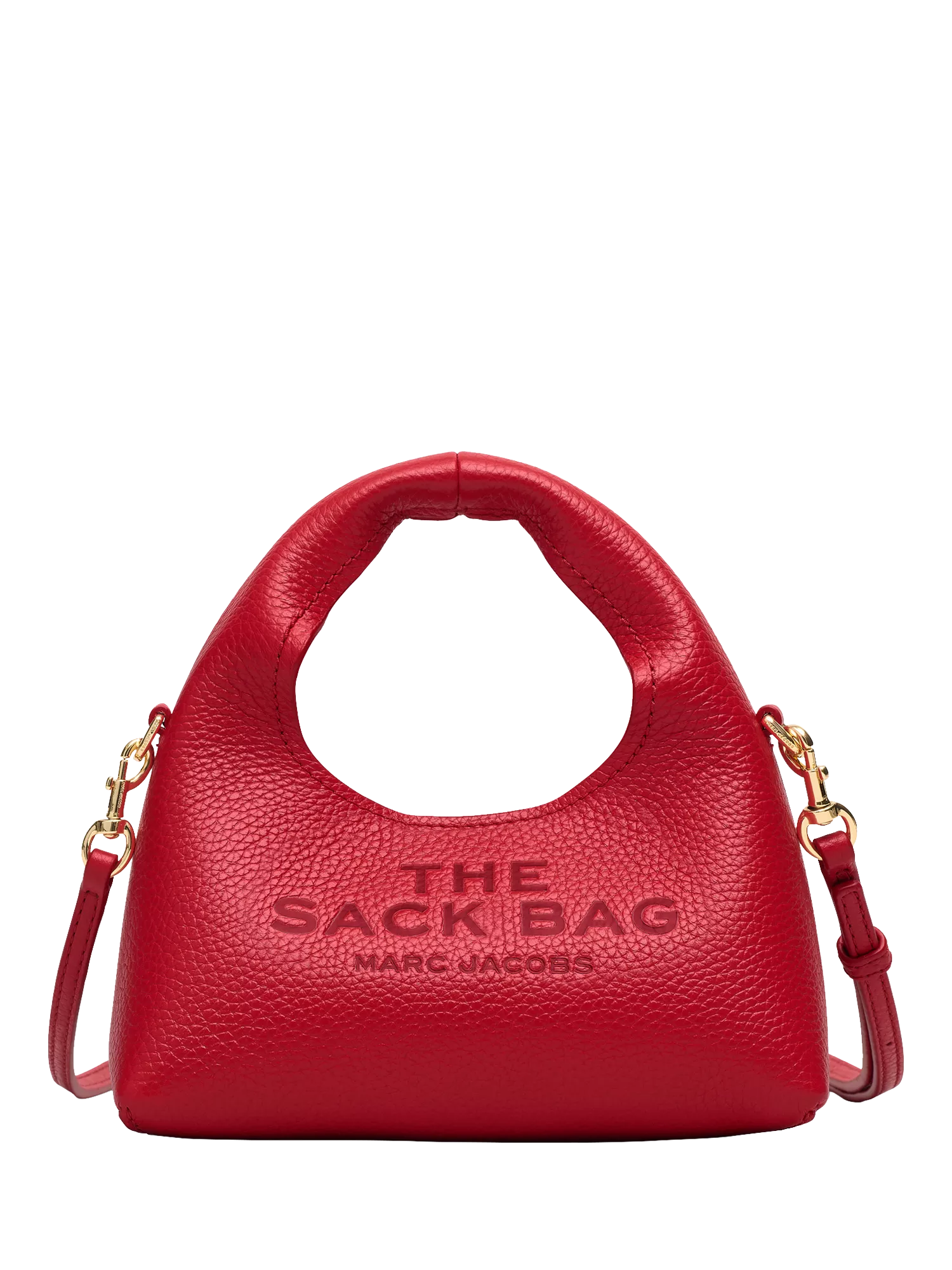 Marc Jacobs Micro Sack leather bag True Red, imported from the UK