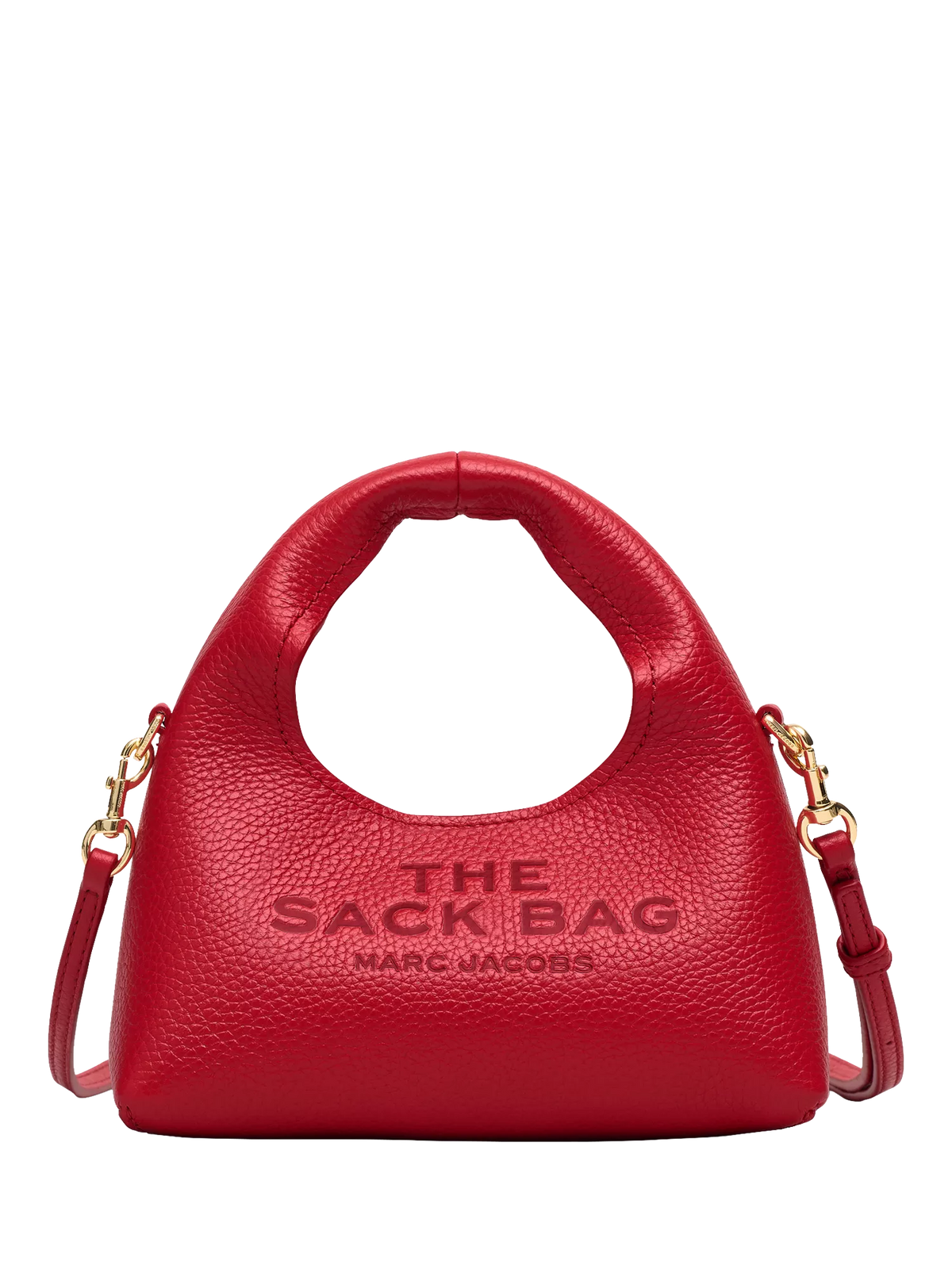 Marc Jacobs Micro Sack leather bag True Red, imported from the UK