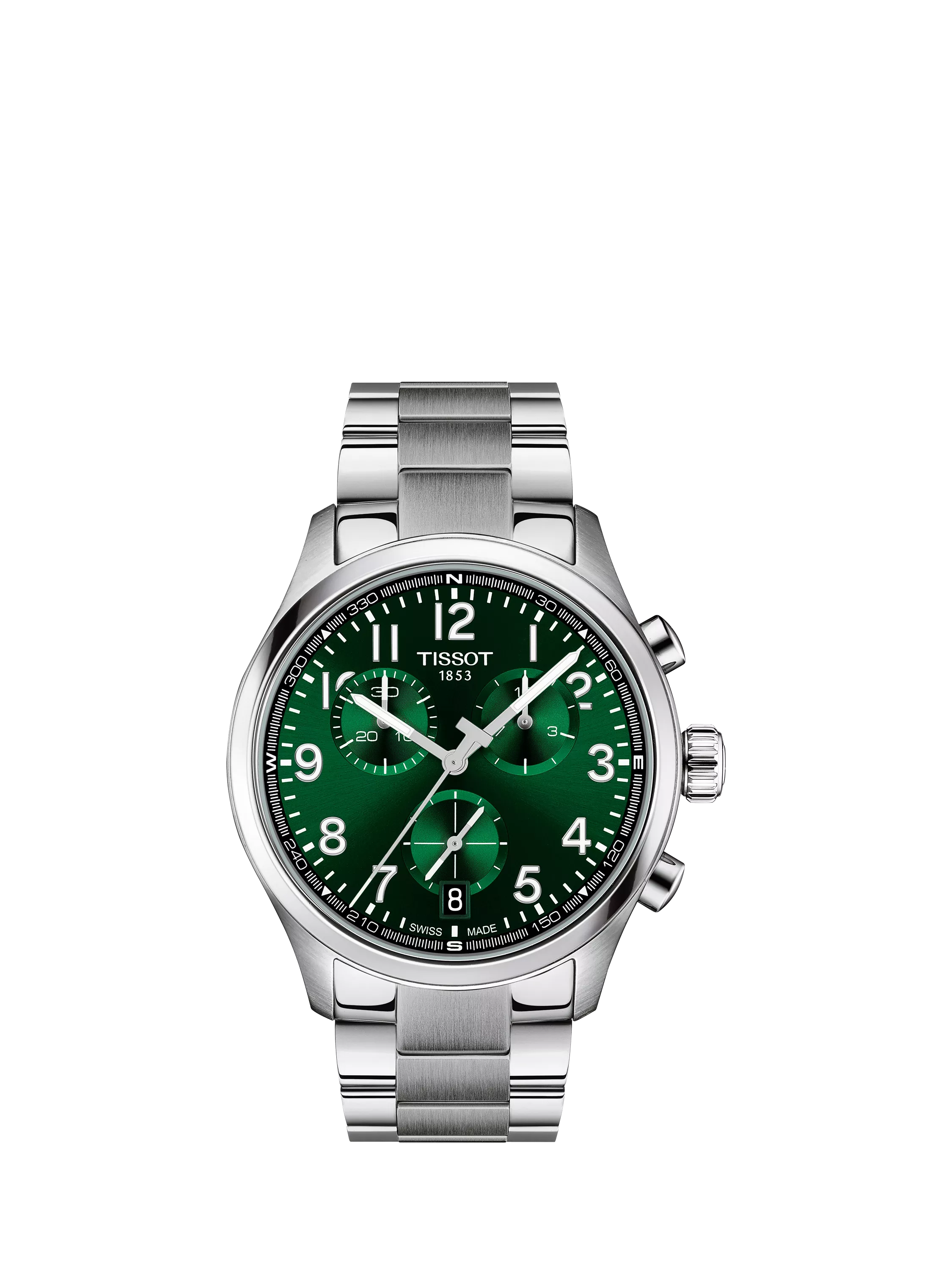 Tissot Chrono L watch green dial 42mm (British brand)