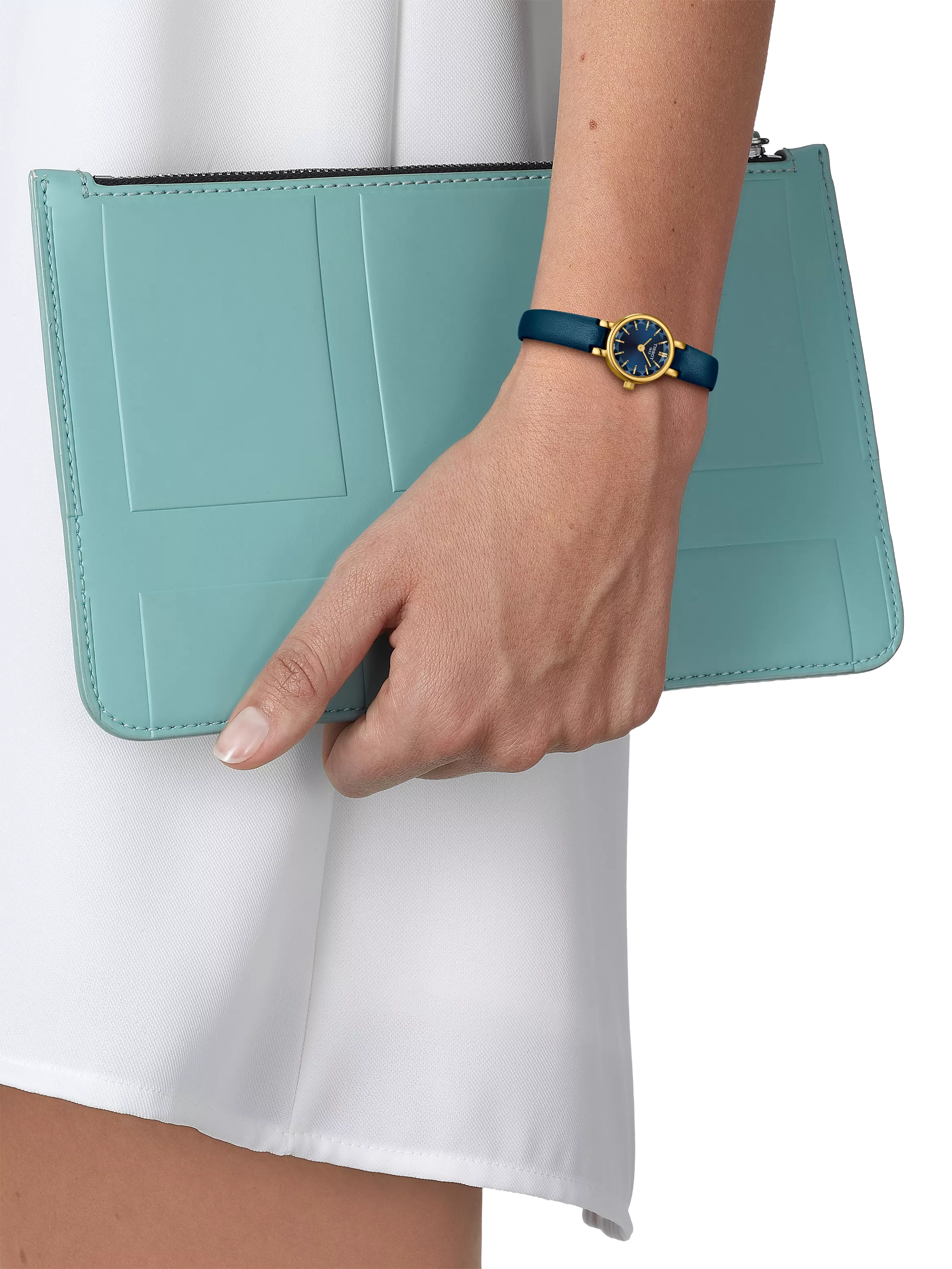 Tissot women's blue leather watch - British product