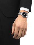 Tissot Gentleman automatic watch black dial silver bracelet, UK version