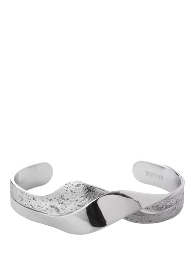 John Lewis TUTTI Open Wave Bangle Silver- Buy online at McGrocer
