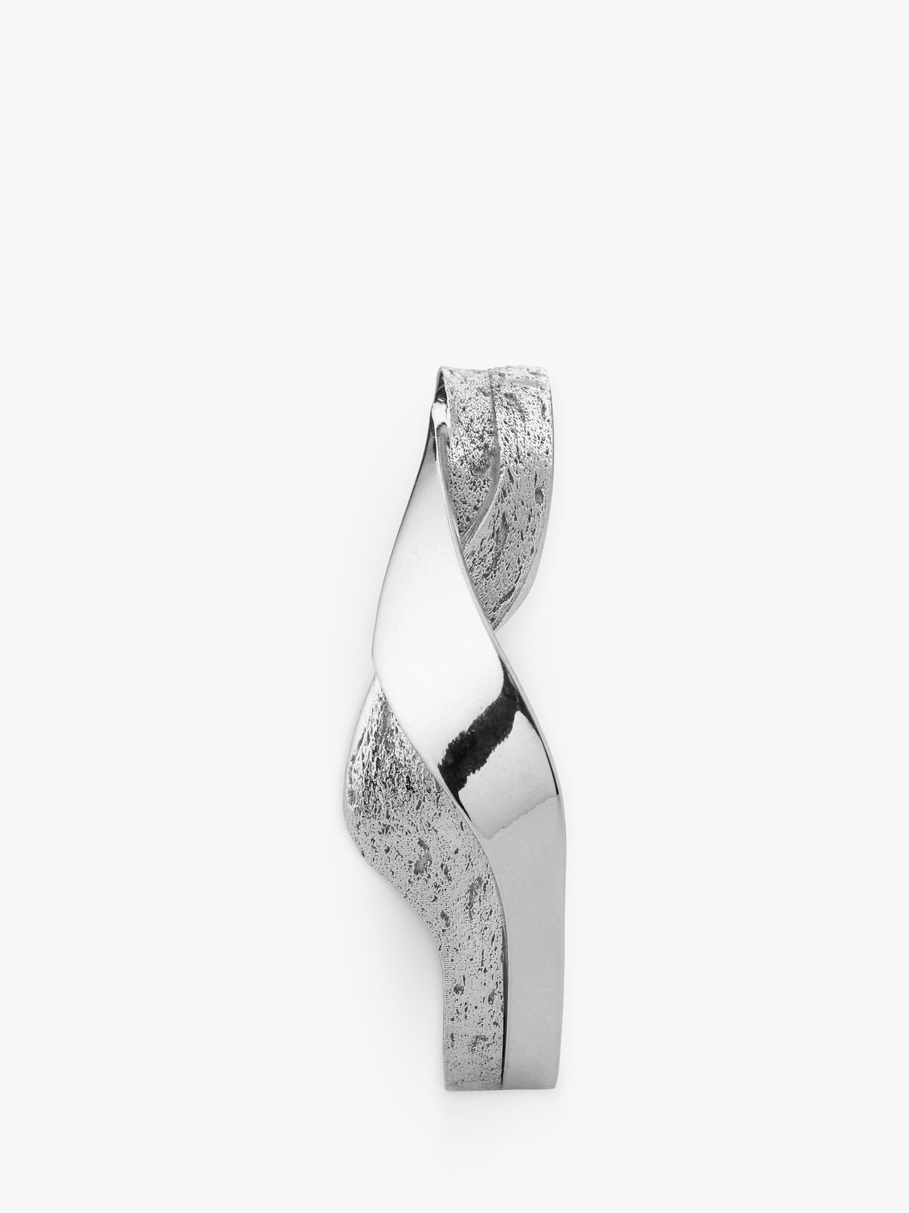 TUTTI silver wave bangle recycled metal - British product