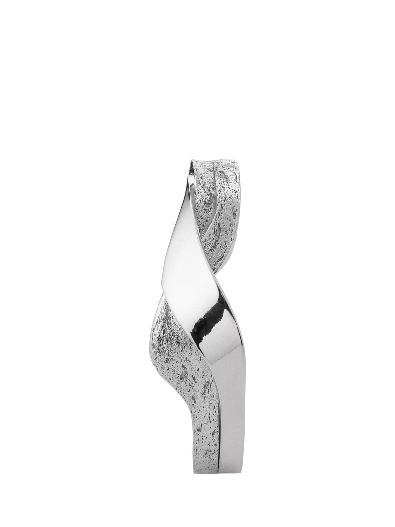 TUTTI silver wave bangle recycled metal - British product