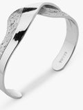 TUTTI silver wave bangle recycled metal - British product