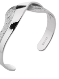 TUTTI silver wave bangle recycled metal - British product