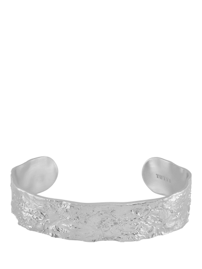 John Lewis TUTTI Revere Flat Textured Bangle, Silver- Buy online at McGrocer