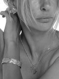 TUTTI flat textured silver bangle (British brand)