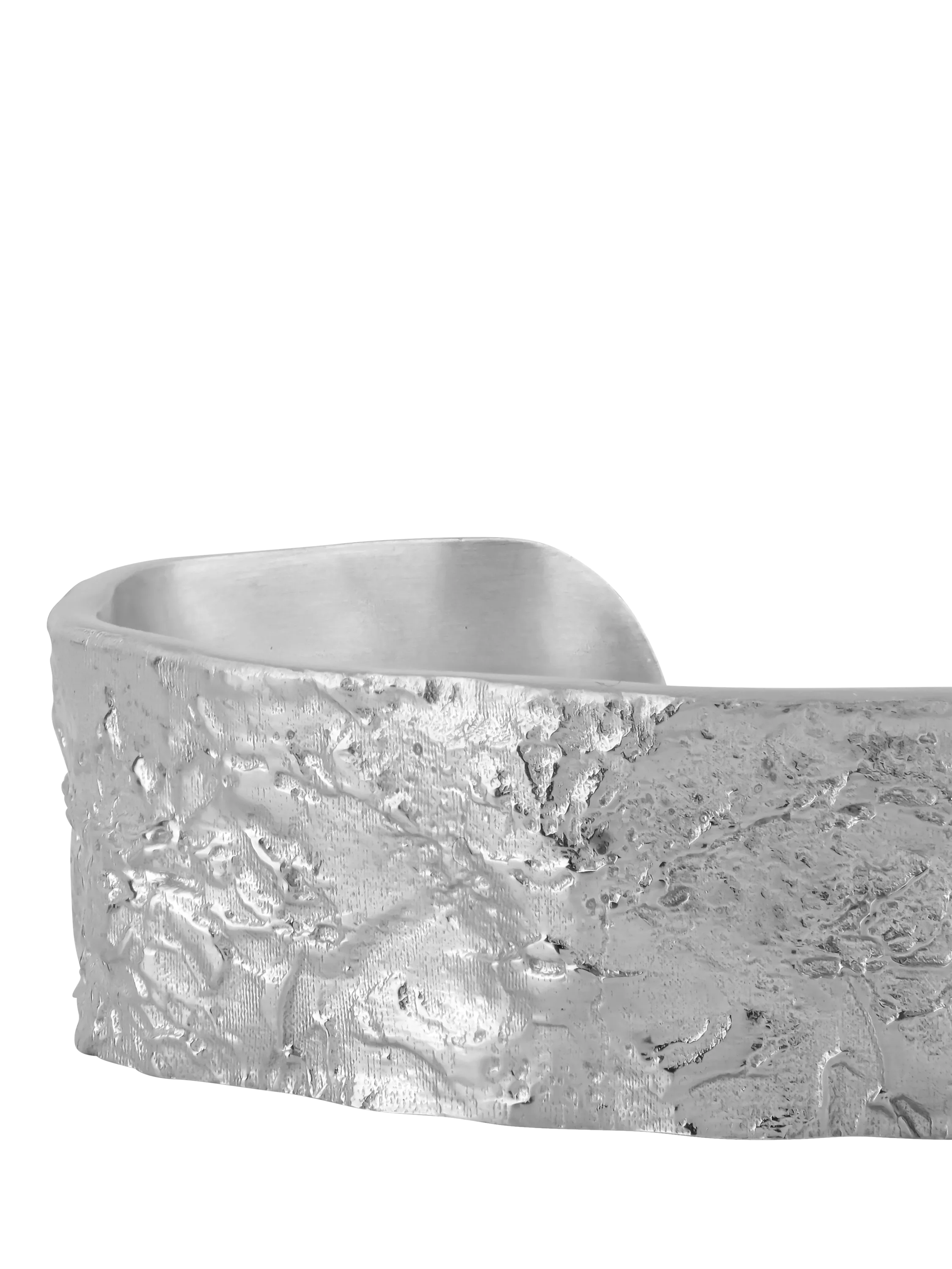 TUTTI flat textured silver bangle (British brand)