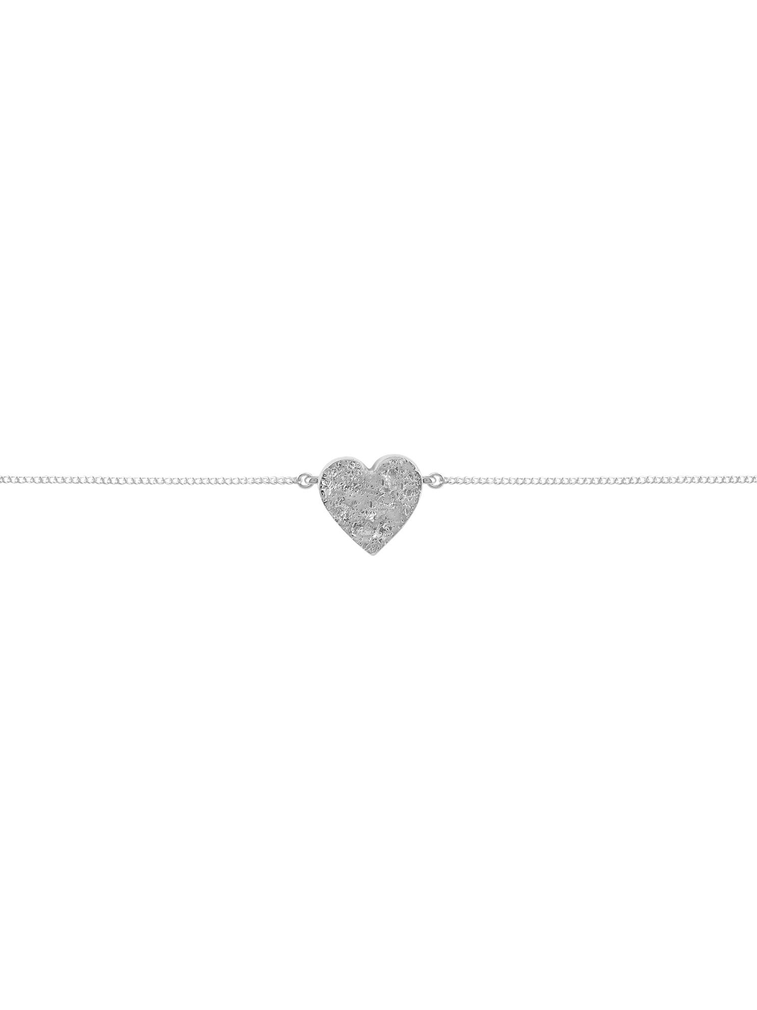 TUTTI heart pendant bracelet in silver with engravable heart (British brand)