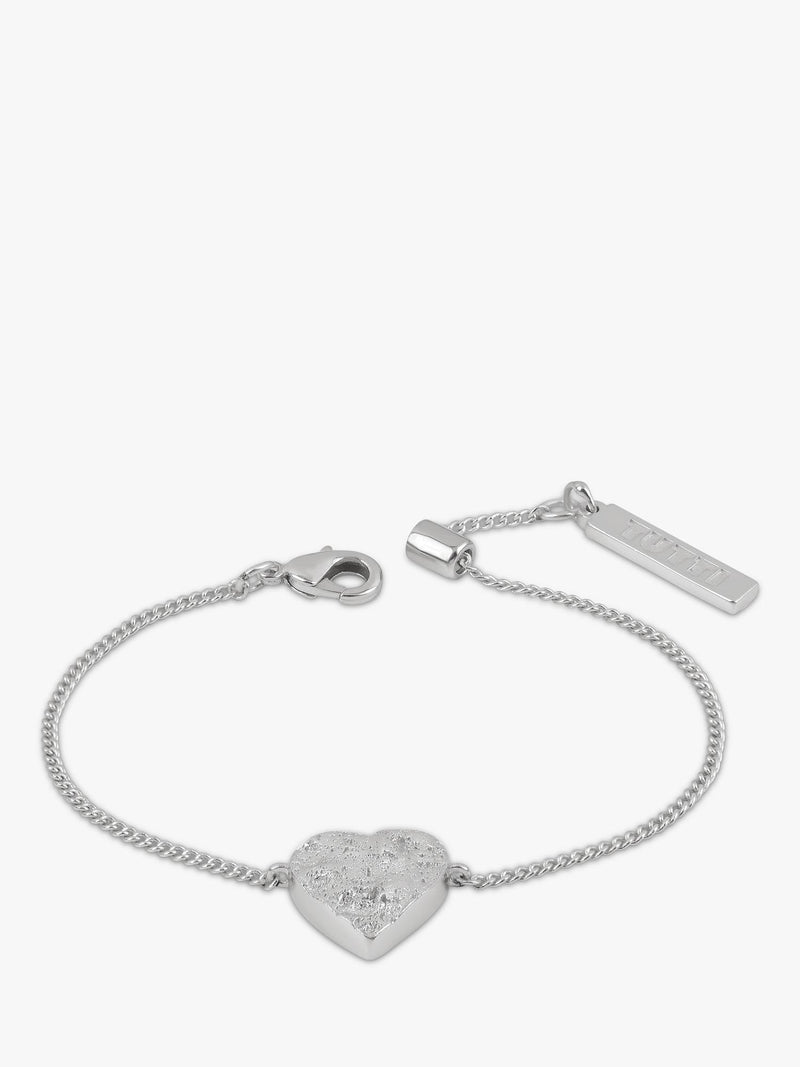 TUTTI heart pendant bracelet in silver with engravable heart (British brand)