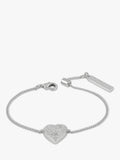 TUTTI heart pendant bracelet in silver with engravable heart (British brand)