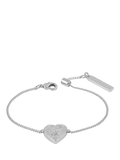 TUTTI heart pendant bracelet in silver with engravable heart (British brand)