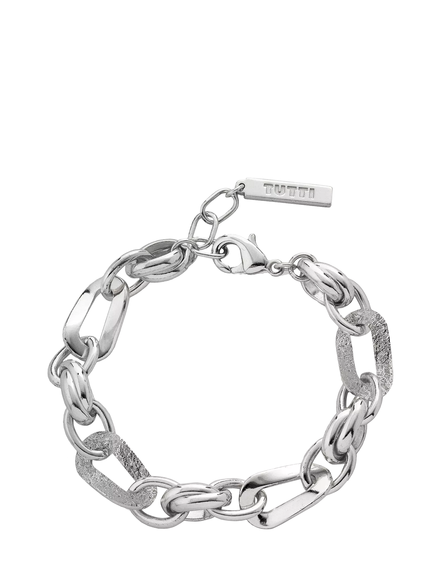TUTTI wave chain bracelet silver (British brand)