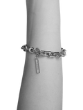 TUTTI silver square link chain bracelet adjustable 19-21.5cm, UK version