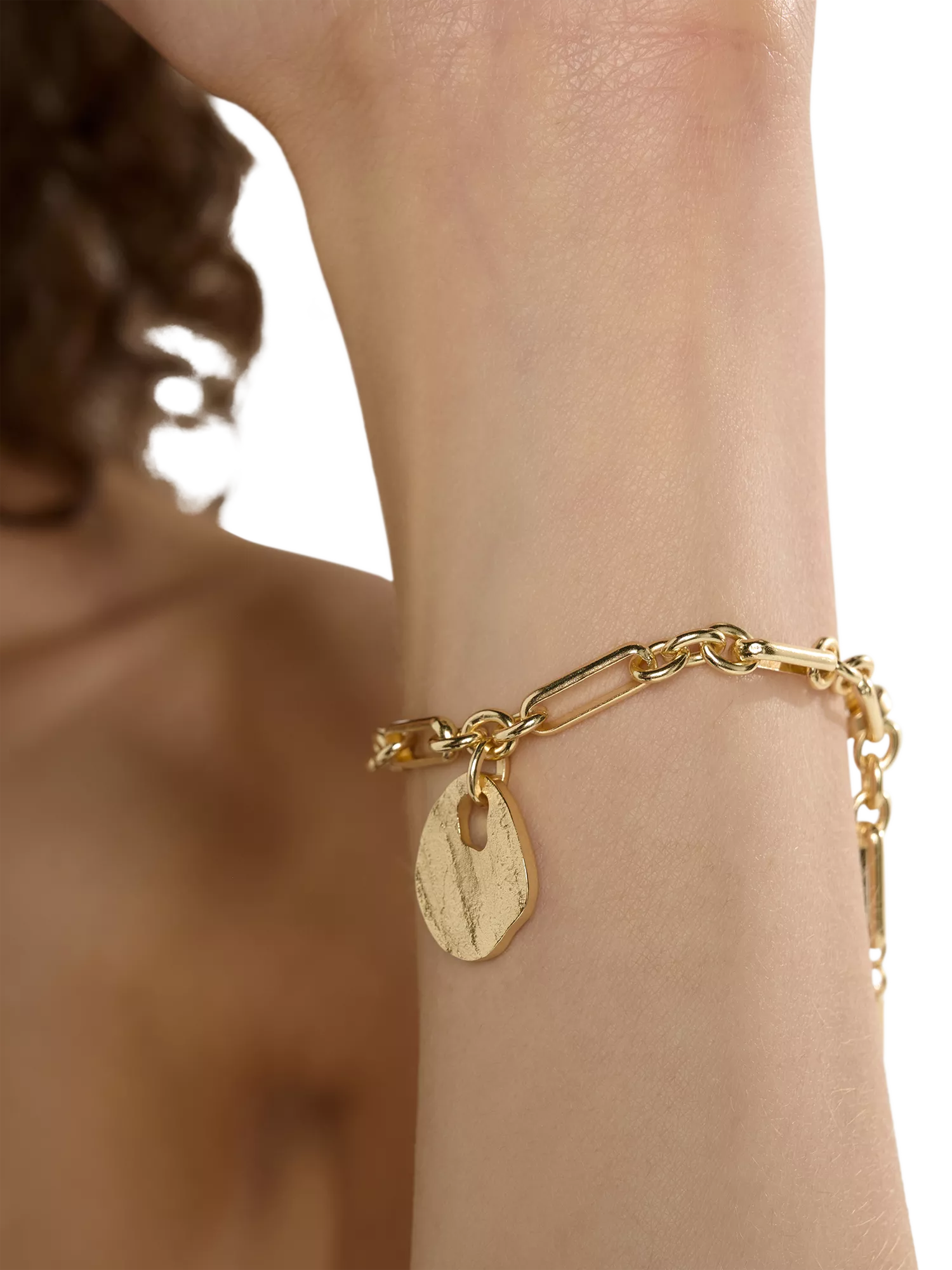 TUTTI Baia chunky link bracelet in gold - British product