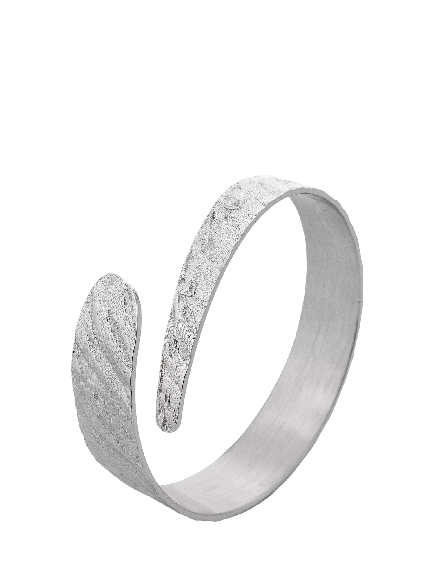 TUTTI textured wrap bangle silver, UK version