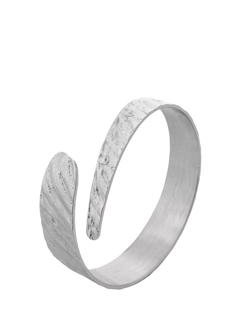 TUTTI textured wrap bangle silver, UK version