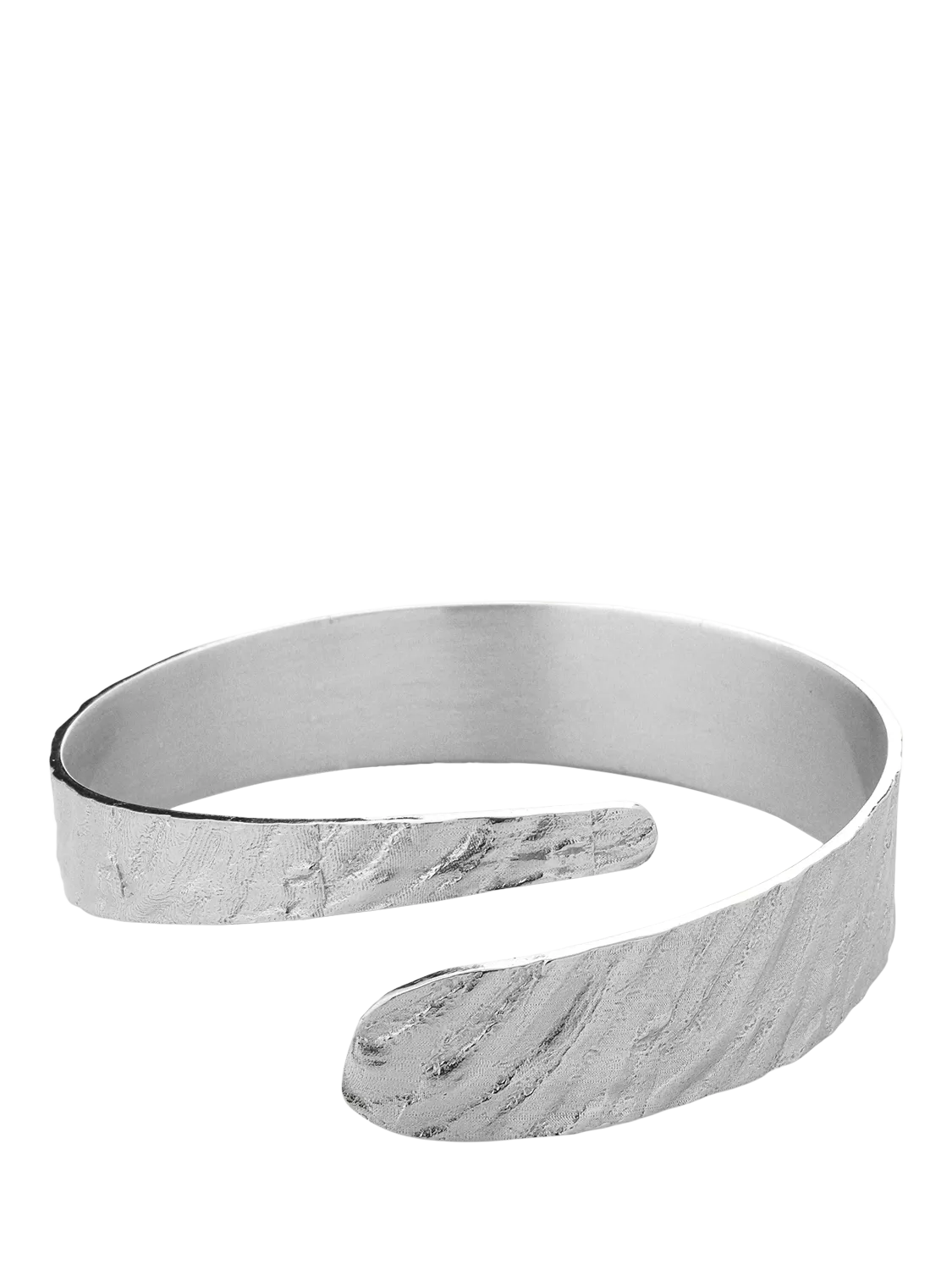 TUTTI textured wrap bangle silver, UK version