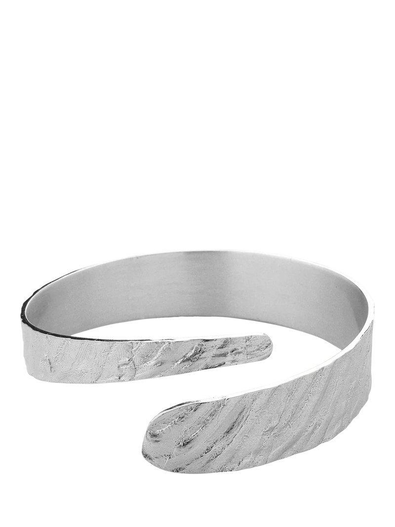 TUTTI textured wrap bangle silver, UK version