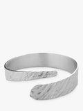 TUTTI textured wrap bangle silver, UK version