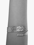 TUTTI textured wrap bangle silver, UK version