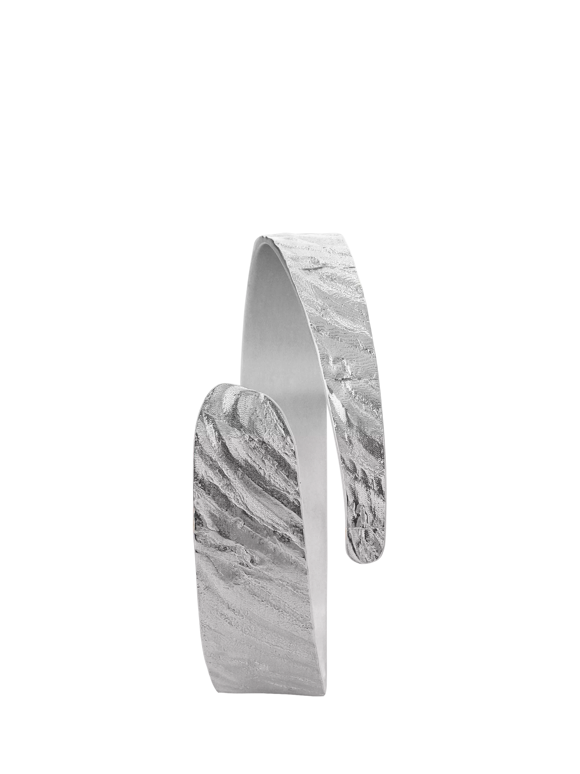 TUTTI textured wrap bangle silver, UK version