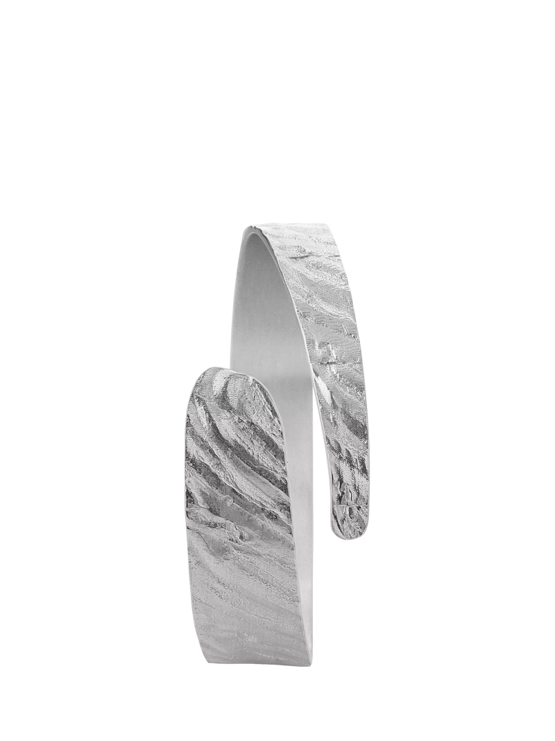 TUTTI textured wrap bangle silver, UK version