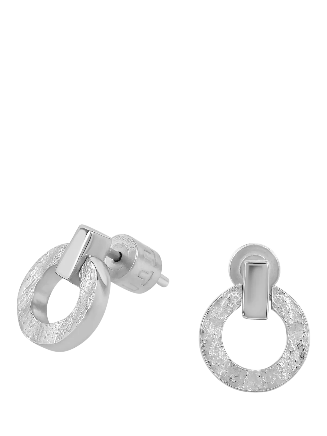 TUTTI open drop stud earrings silver 1.3cm - British product