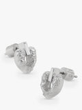 TUTTI heart drop stud earrings silver, UK version