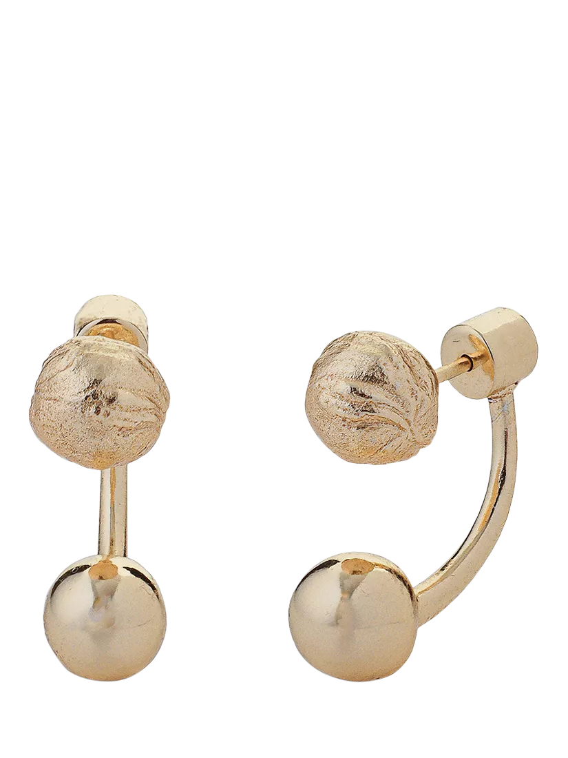 TUTTI Tideform detachable drop stud earrings gold - British product