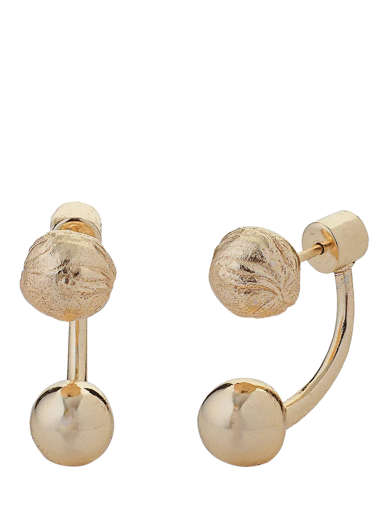 TUTTI Tideform detachable drop stud earrings gold - British product