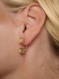 TUTTI Tideform detachable drop stud earrings gold - British product