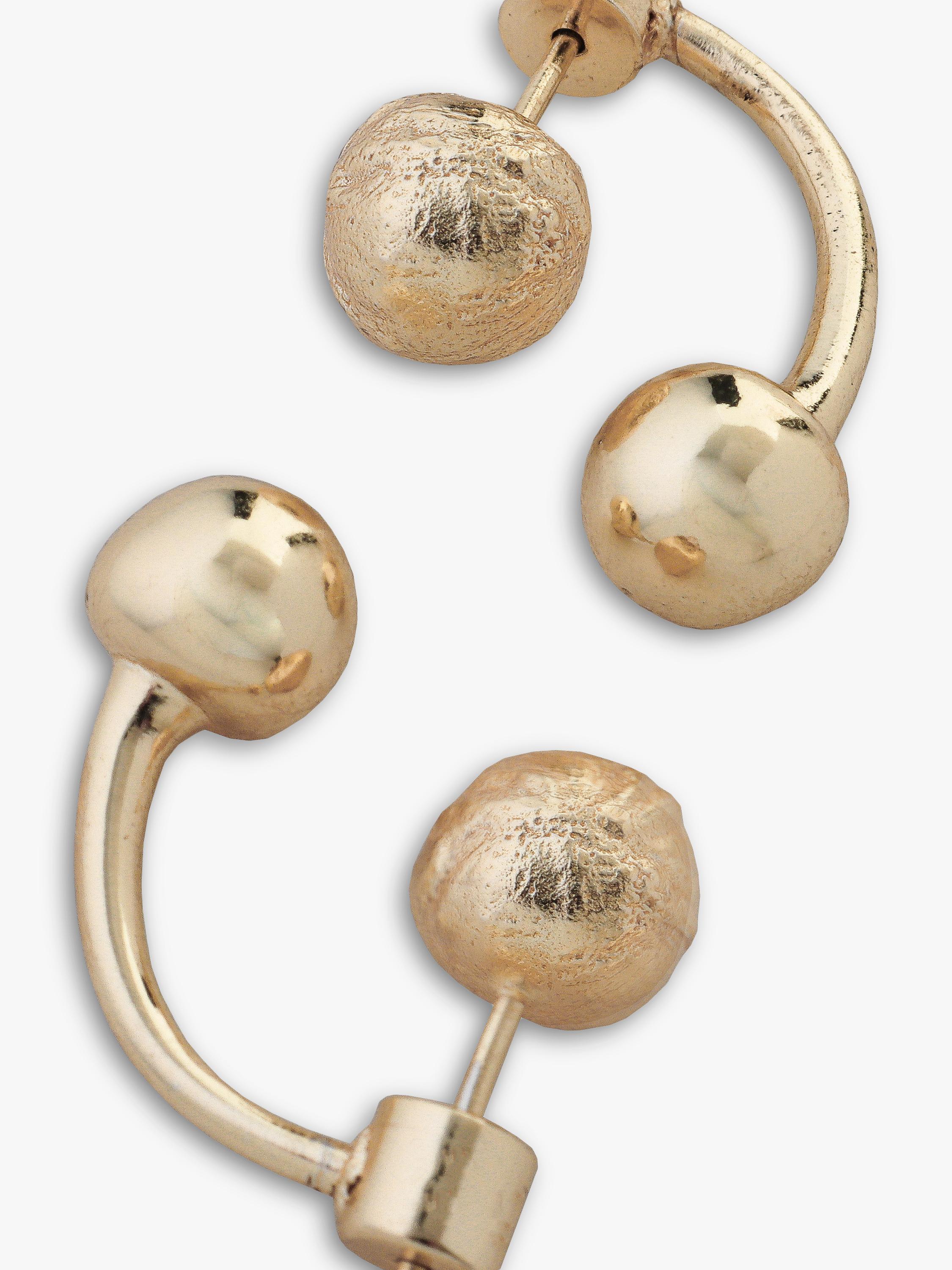 TUTTI Tideform detachable drop stud earrings gold - British product