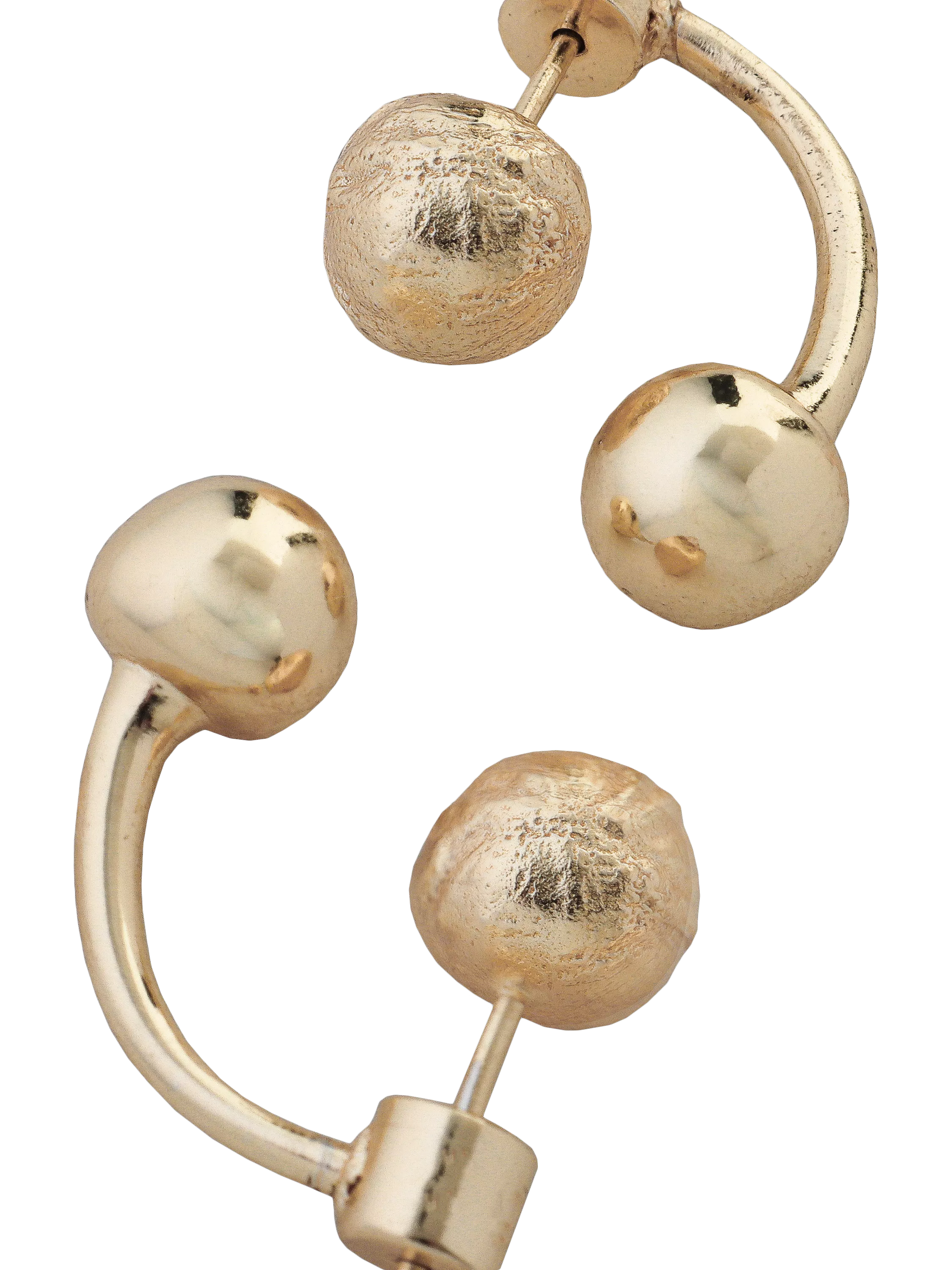 TUTTI Tideform detachable drop stud earrings gold - British product