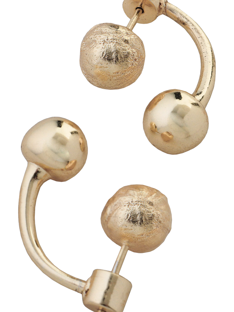 TUTTI Tideform detachable drop stud earrings gold - British product